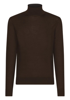 Dolce & Gabbana roll-neck cashmere jumper - Brown