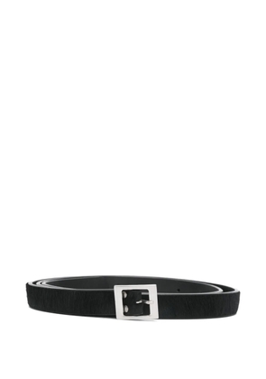 Rick Owens leather square-buckle belt - Black