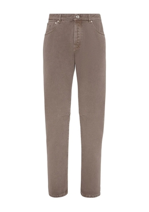 Brunello Cucinelli Leisure five-pocket cotton jeans - Grey