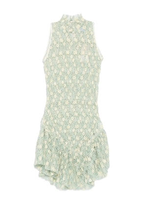 Roberta Einer floral-lace high-neck mini dress - Green