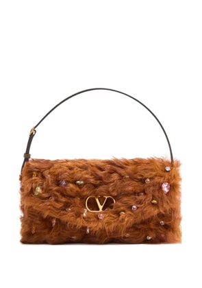 Valentino Garavani DeVain soft small shoulder bag - Brown