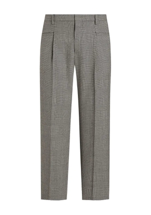 Dolce & Gabbana pleat-detail checked trousers - Grey