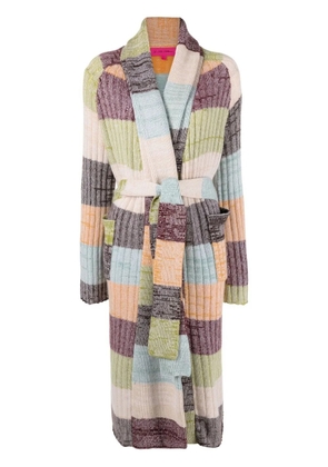 The Elder Statesman Oasis striped cashmere cardigan - Green
