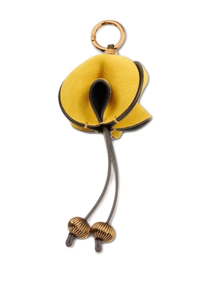 ETRO flower-shaped leather charm - Black