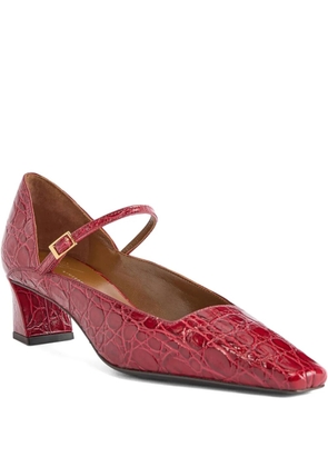 Giuseppe Zanotti crocodile-effect Mary Jane pumps - Red