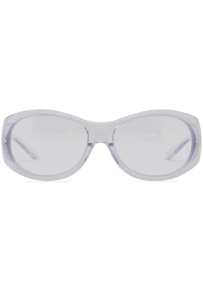 Courrèges Hybrid 01 oval-frame sunglasses - Neutrals