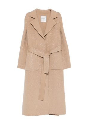 ERMANNO FIRENZE belted patch-pocket coat - Brown