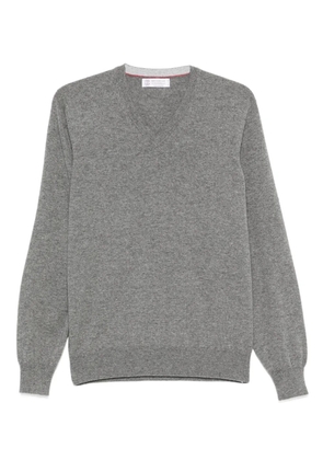 Brunello Cucinelli v-neck sweater - Grey