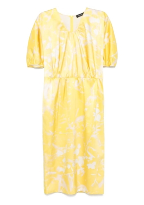Fabiana Filippi Tilia-print midi dress - Yellow