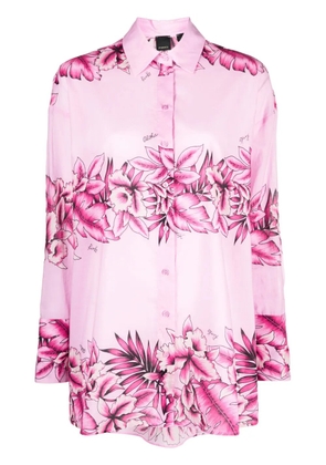 PINKO floral-print cotton shirt