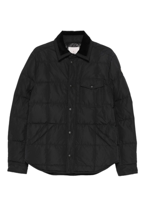 Moncler quilted corduroy-collar jacket - Black