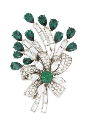 Dolce & Gabbana bow-embellished brooch - Silver