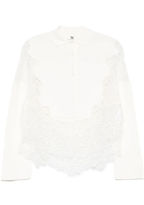 Ermanno Scervino lace-panelling shirt - Neutrals
