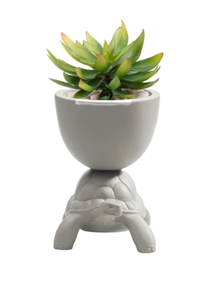Qeeboo Turtle Carry ceramic planter - White