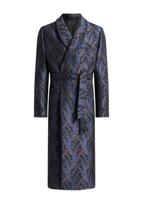 ETRO jacquard paisley-motif robe - Blue