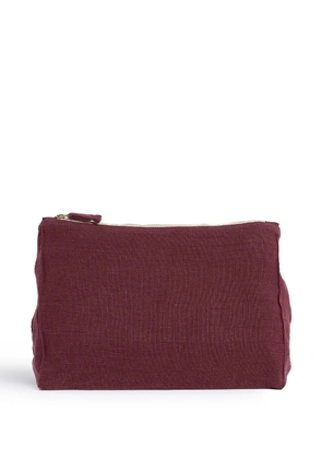 Once Milano zip-fastening linen pouch - Red