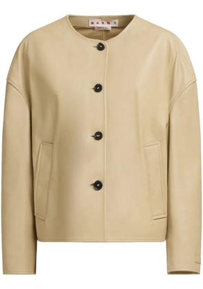 Marni leather jacket - Neutrals