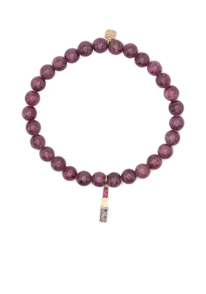 Sydney Evan 14K yellow gold diamond and ruby charm bracelet - Purple