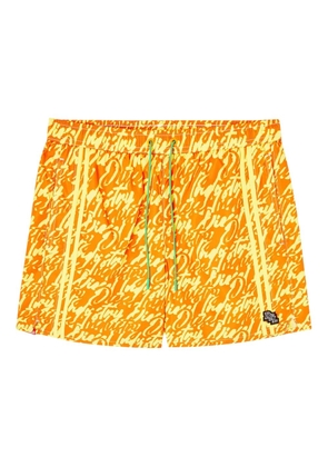 Diesel patterned swim shorts - Yellow