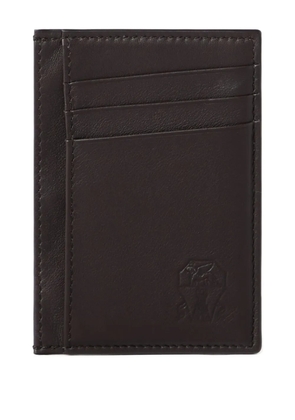 Brunello Cucinelli leather card holder - Brown