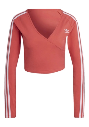adidas Stadium 3-stripe wrap 'Red' top
