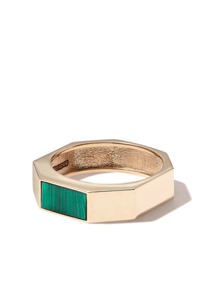 LUIS MORAIS 14kt yellow gold malachite ring