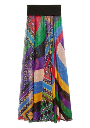 PUCCI Iride Festa-print silk skirt - Red