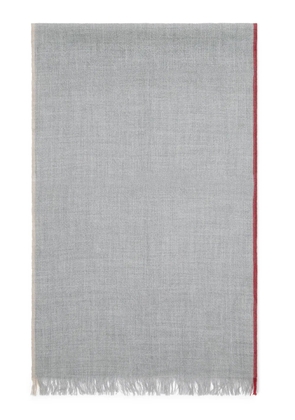Brunello Cucinelli fringed cashmere-silk scarf - Grey