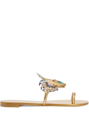 Giuseppe Zanotti Spipiott embellished metallic sandals - Gold