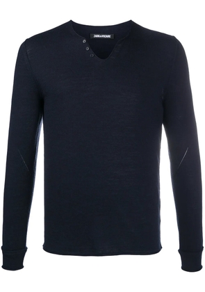 Zadig&Voltaire Monastir Henley-neck sweater - Blue