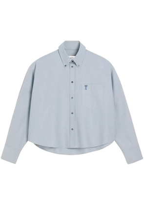 AMI Paris button-down cropped shirt - Blue