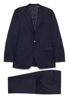 Canali checked suit - Blue