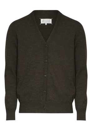 Maison Margiela elbow-patch wool cardigan - Brown