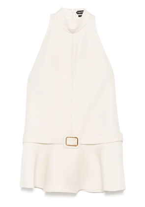 TOM FORD buckle-detail flared mini dress - Neutrals