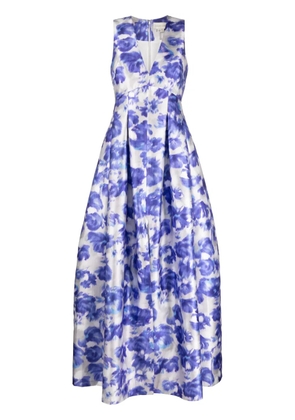 Sachin & Babi Brooke watercolour-effect gown - Purple