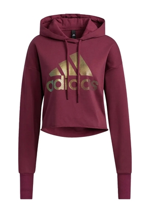 adidas logo-print hoodie - Purple