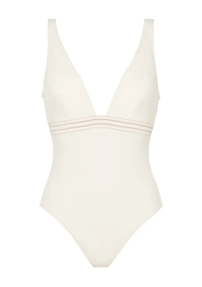 ERES Sillage plunge-neck swimsuit - White