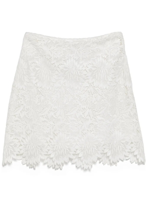 Ermanno Scervino floral lace mini skirt - White