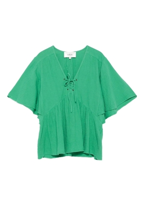Ba&Sh lace-up detail blouse - Green