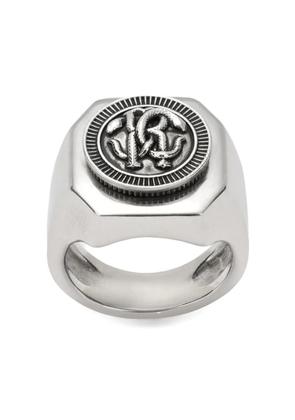 Roberto Cavalli embossed signet ring - Silver