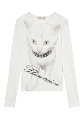 Blumarine printed jersey T-shirt - White
