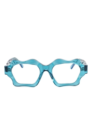 Kuboraum G6 sculptural-frame glasses - Blue