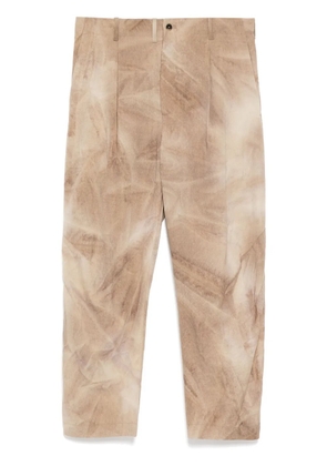 Forme D'expression tie-dye pattern pants - Brown