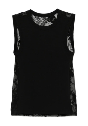 Quetsche floral-lace vest - Black
