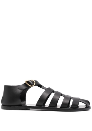 Ancient Greek Sandals Homer caged leather sandals - Black