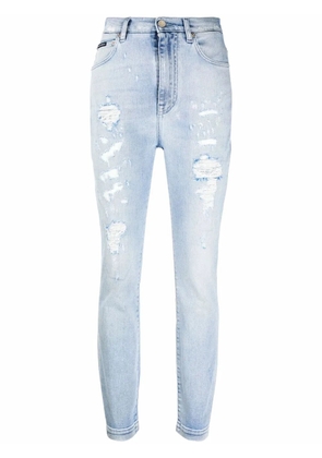 Dolce & Gabbana Grace distressed skinny jeans - Blue