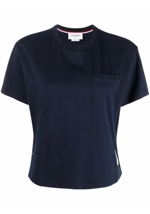 Thom Browne RWB tab cotton T-shirt - Blue