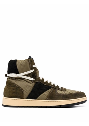 RHUDE Rhecess panelled high-top sneakers - Green