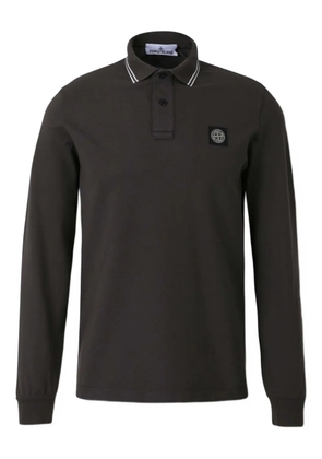 Stone Island logo-patch polo shirt - Grey