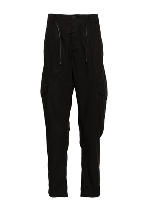 Transit drawstring tapered trousers - Black